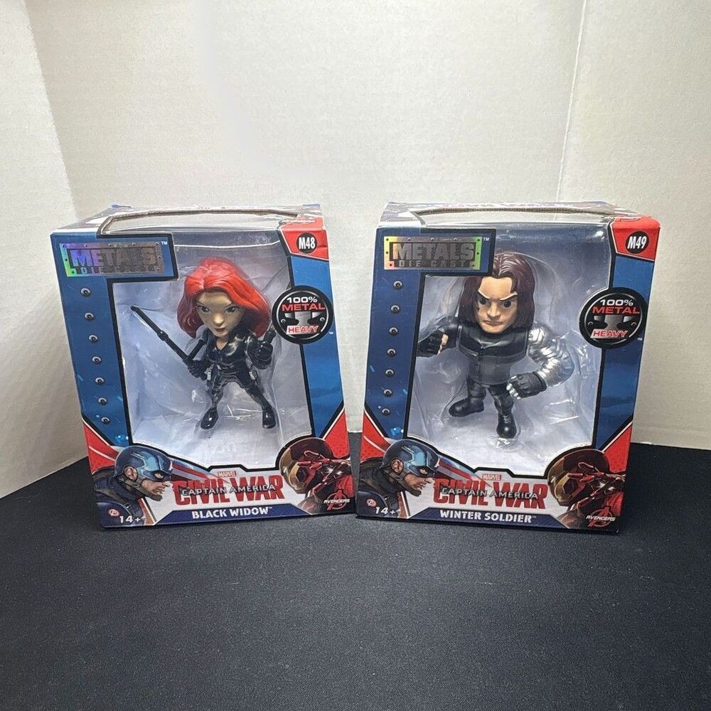 Jada Toys Civil War Black Widow M48 & Winter Soldier M49 Die Cast Lot Of 2